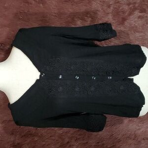 Oscar De La Renta Elbow Length Sleeve Sweater